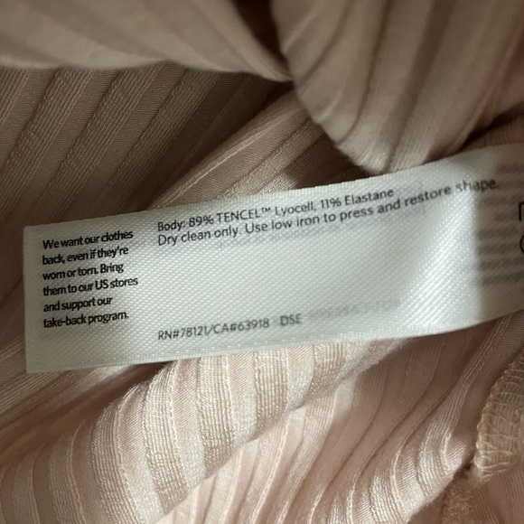 Eileen Fisher Tencel Ribbed Sleeveless Top XL Crew Neck Blush Pink NWT - Picture 3 of 8